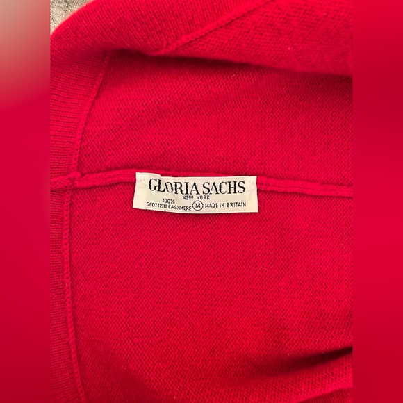 NWOT Gloria Sachs 100% Heavy Cashmere Long Dress with Roll neck Color Block - M - Picture 8 of 9